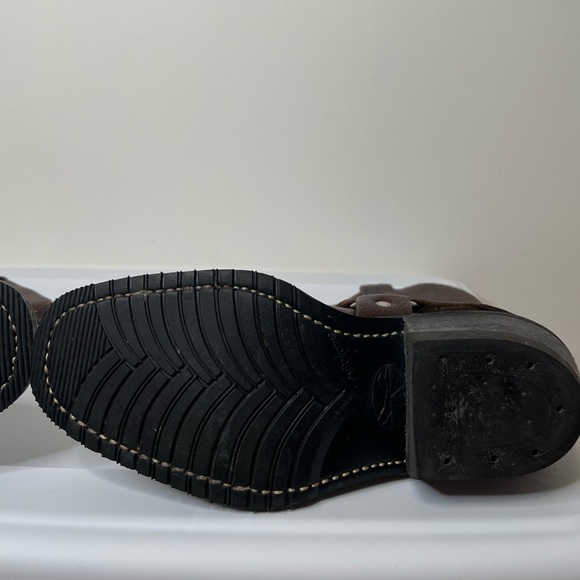 Brown Leather Heeled Boots - Picture 8 of 11